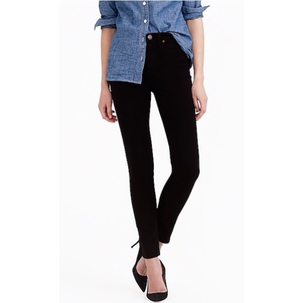 J. Crew 9" High-rise Toothpick Jean in Black